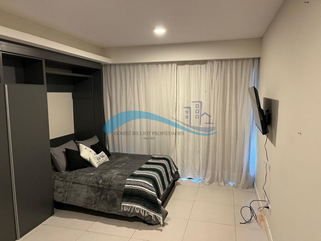 Depto 1 ambiente a estrenar con balcon saliente
