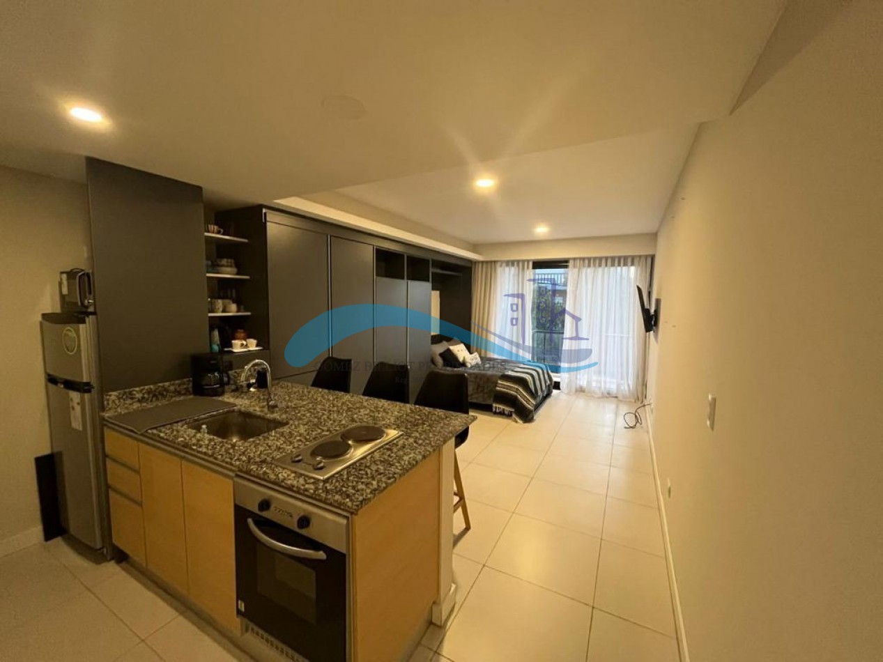 Depto 1 ambiente a estrenar con balcon saliente