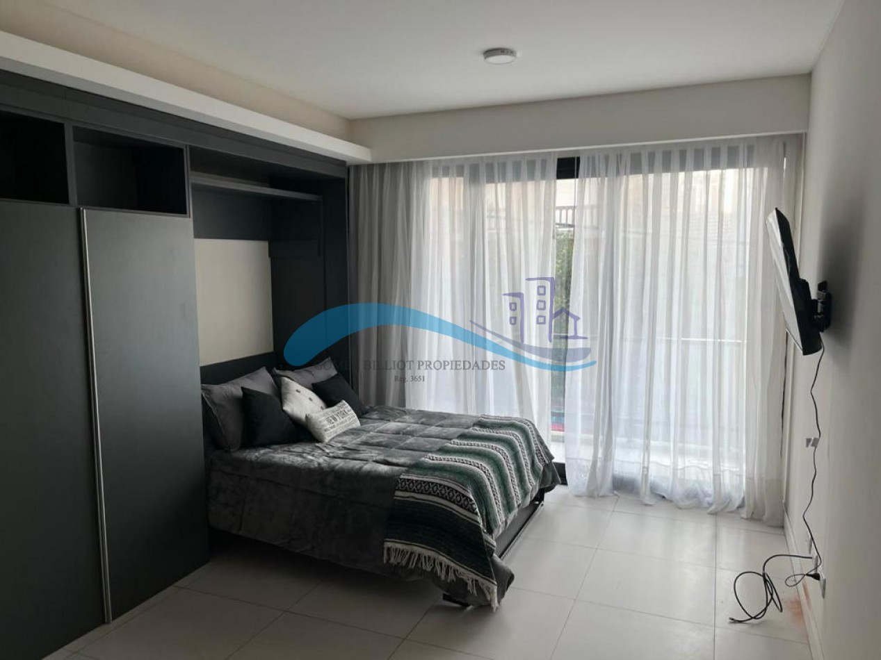 Depto 1 ambiente a estrenar con balcon saliente