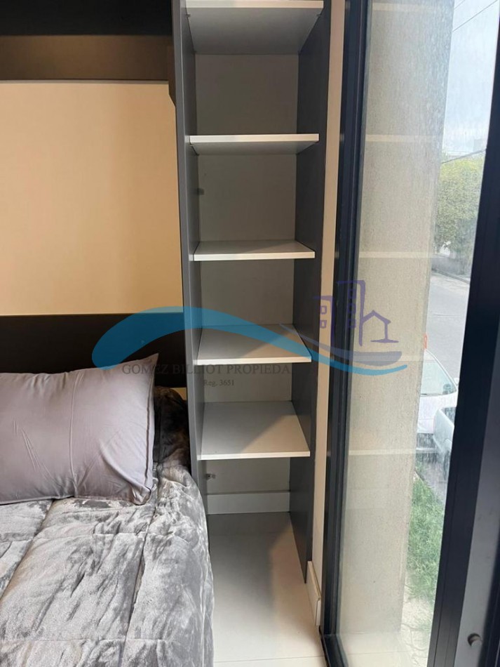 Depto 1 ambiente a estrenar con balcon saliente