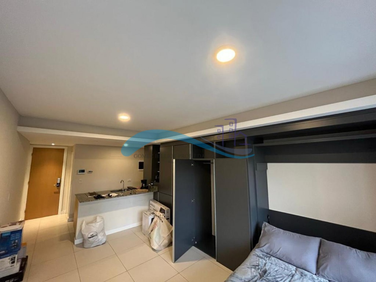 Depto 1 ambiente a estrenar con balcon saliente
